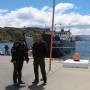 Chili - Avec Nicolas avant le depart du ferry pour Puerto Ibanez
