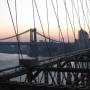 USA - Lever du soleil sur le pont de Brooklyn